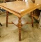 Vintage Square Oak Occasional Table with Turned Legs - 30