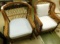 Pair of Matching Vintage Wicker Rockers - Different Cushions - Each 30