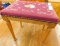 Wood Stool with Needlepoint Top - 15