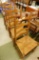 Group of 4 Ladder Back Chairs - Rush Seats - 1 Arm - 3 Side - Each 41.5
