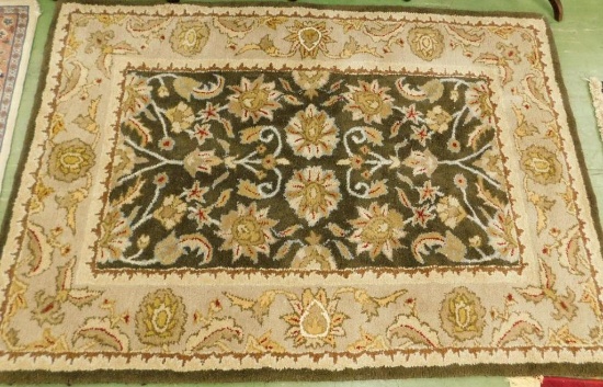 Small Area Rug - Beige-Brown-Off White-Maroon - 69" x 46"