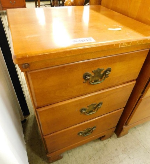 Spain Hour - Maple 3 Drawer Nightstand - 28" x 18" x 16"