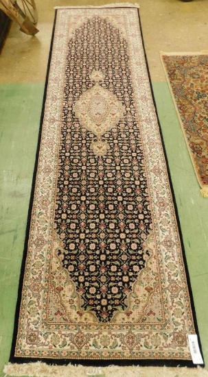Runner - Black-Rose-Beige-Aqua - 110" x 30"