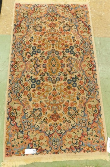 Small Area Rug - Beige-Blue-Navy-Maroon-Rose - 48" x 27"