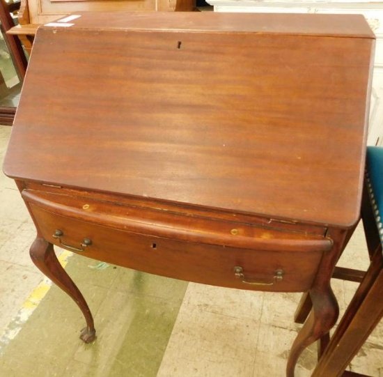 Slant Front Drop Down Secretary - 1 Drawer - 39" x 30" x 19"