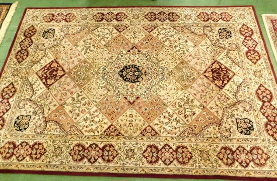 Area Rug - Maroon-Off White-Black - 100" x 66"