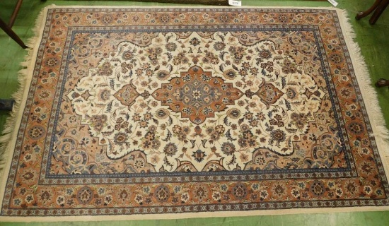 Area Rug - Blue-Off White-Beige-Brown - 78" x 49"