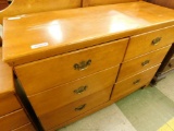 Spain Hour - 6 Drawer Maple Long Dresser with Mirror - 35