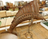 Modern Metal Fish on a Stand - 32