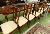 6 American Drew Queen Anne Chairs - 2 Arm - 4 Side - Each 42