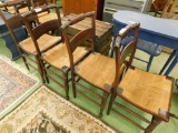 4 Hitchcock Style Chairs - Rush Seats - 34