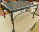 Wrought Iron Patio Side Table - Mesh Top - 13.5