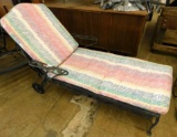Wrought Iron Outdoor Chaise Lounge with Cushions - 32