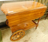 Ro0lling Drop Side Tea Cart with 1 Drawer - 29