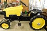 Vintage Ertl Tractor Pedal Car - Yellow and Black - 22