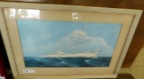 Frame Ship Print - NS Savannah - First Nuclear Merchant Ship - 17.5