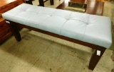 Faux Leather Topped Bench - 20
