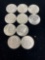 A lot of 10 1964 Kennedy half dollars 90% silver