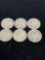 lot of six mercury dimes 90% silver