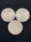 1942-S, 1946-S Liberty half dollars and 1951 Franklin half dollar 90% silver