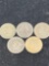 lot of five large cents