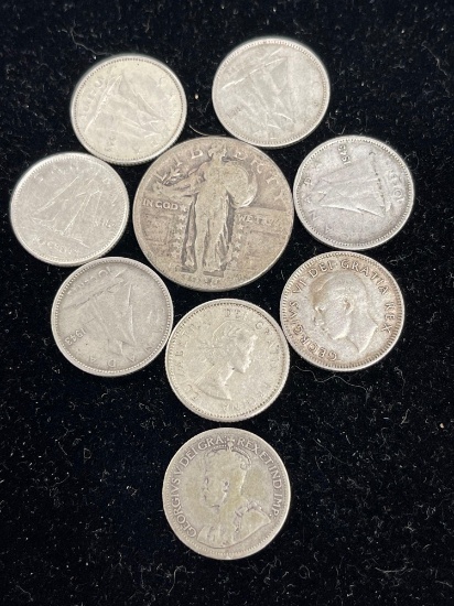 lot of silver coins