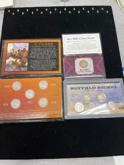 9 Buffalo Nickels 1 V nickel