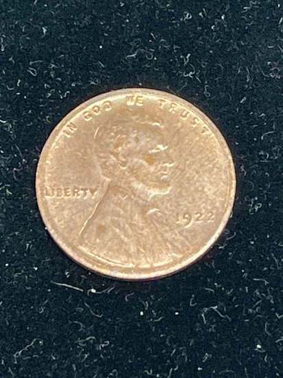 1922- No D Wheat Cent