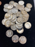 lot of 50 1964 Roosevelt dimes 90% Silver BU