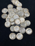 lot of 46, 1964 Roosevelt dimes 90% Silver BU