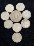lot of silver coins