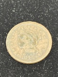 1846 braided hair, large cent