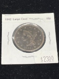 1842 Braided hair large cent