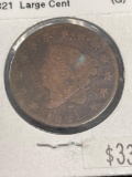 1821 matron head large cent