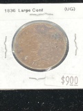 1836 matron head large cent