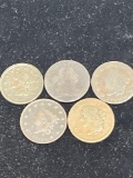 lot of five large cents