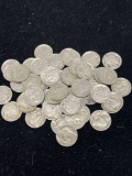 lot of 54 Buffalo nickels 1937 and 1938