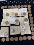 Lot of 33 Wheat Cents Various Years