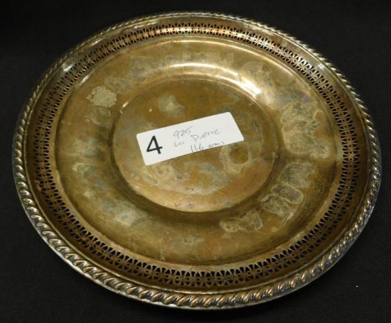 Sterling Silver - La Pierre Pierced 8.5" Plate - 116 Grams