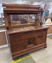 Victorian sideboard/buffet with Beveled mirror