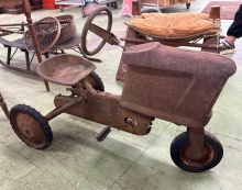 Vintage, metal, child's Pedal tractor toy