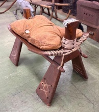 Vintage, camel saddle/stool