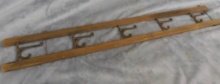 Vintage Wall Hung Coat / Hat Rack - 4" x 29.5"