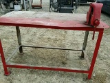 5 ft. X 30 in. Steel Table with Vice