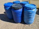 Food-Grade Blue Plastic Drums (5)