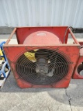 Large Square Red Fan