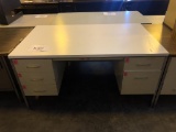 White Metal Desk