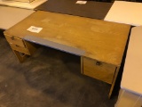 Large Brown Wood Desk