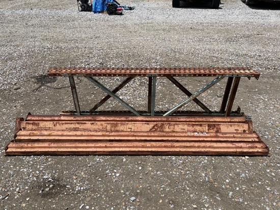 Set of pallet racks 24 in x 7 ft tall