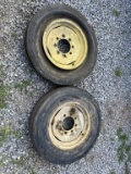 (2) Rims with Tires - John Deere